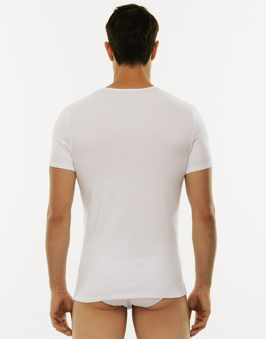 Lovable T-Shirt girocollo Cotton Stretch in cotone elasticizzato, bianco In Saldo
