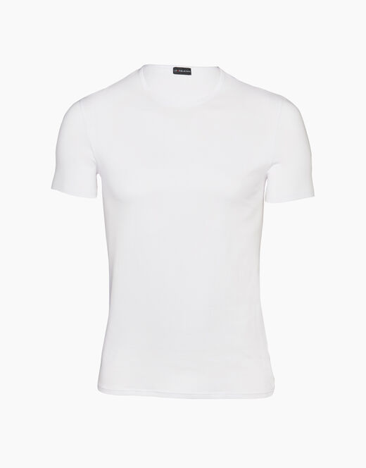 Lovable T-Shirt girocollo Cotton Stretch in cotone elasticizzato, bianco In Saldo