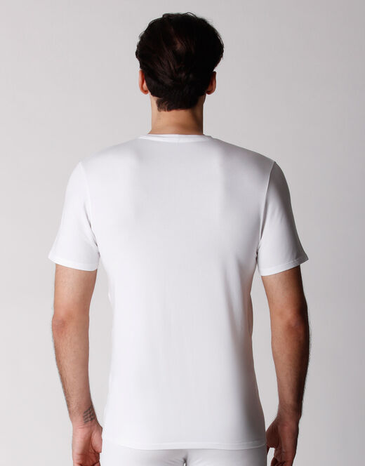 Lovable T-shirt girocollo uomo bipack in cotone biologico, bianco Moda
