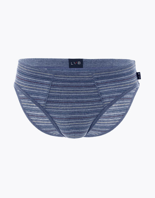 Lovable Slip Rephined Cotton Modal, blu melange a righe Qualità