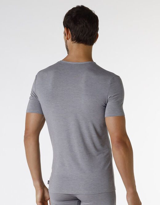 Lovable T-shirt con scollo a V Micromodal Fil a Fil, grigio melange Spedizione Gratuita