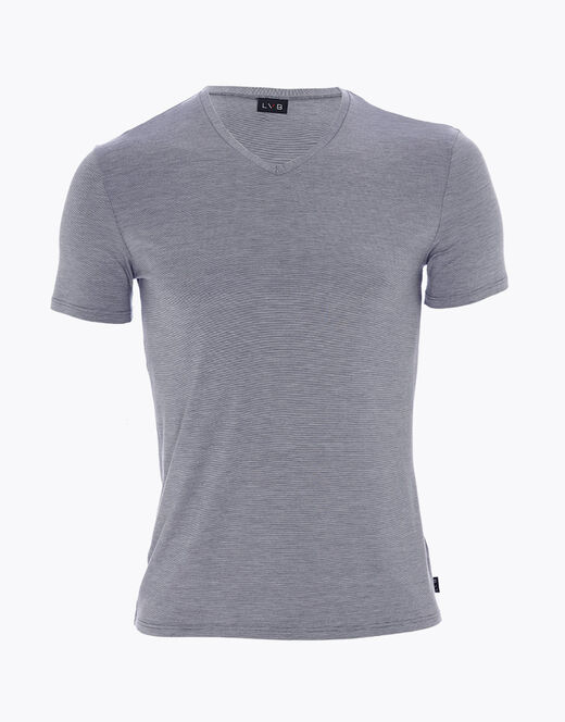 Lovable T-shirt con scollo a V Micromodal Fil a Fil, grigio melange Spedizione Gratuita