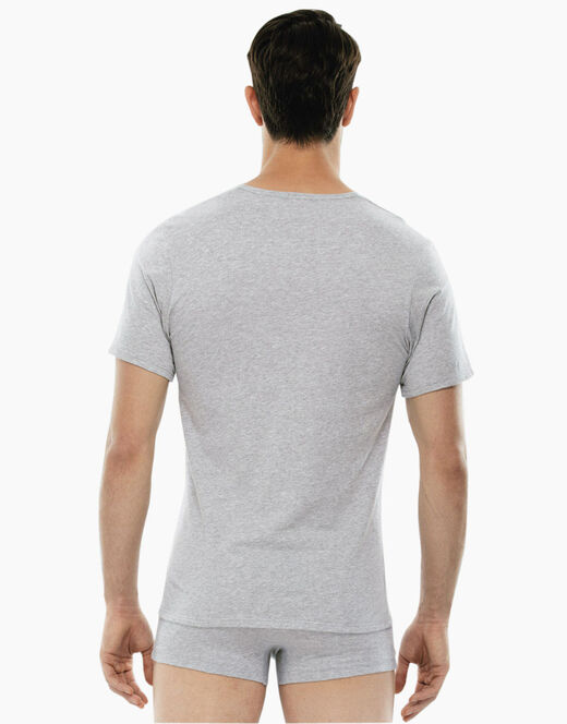 Lovable T-shirt 100% cotone Pure Cotton con scollo a V, grigio melange Qualità Garantita