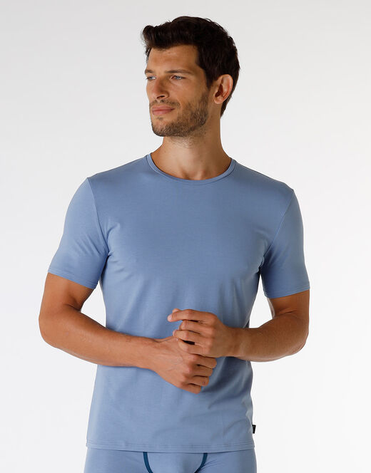 Lovable T-Shirt girocollo in cotone e modal, azzurro polvere Consegna Veloce