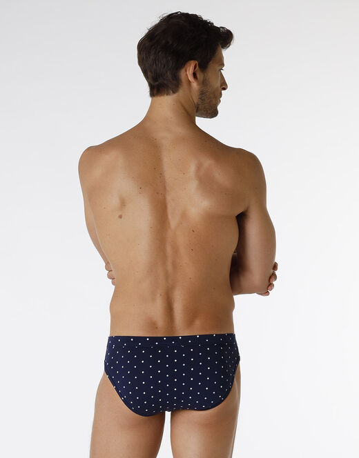 Lovable Slip Classic Cotton Modal, blu navy con stampa geometrica Shopping Online