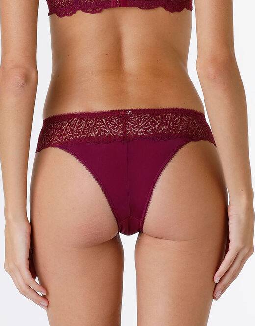 Lovable Brasiliano Exquisite Lace in pizzo e microfibra, bordeaux In Saldo