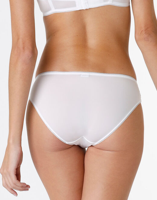 Lovable Slip Stylish Lace in microfibra e pizzo, bianco Italy