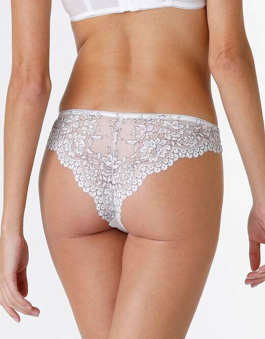 Lovable Brasiliano Stylish Lace in microfibra e pizzo, bianco Negozi Online