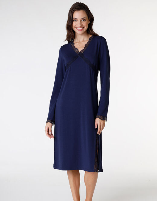 Lovable Camicia da notte in jersey, blu Acquista Ora