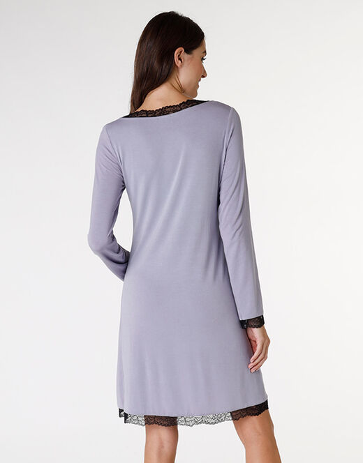 Lovable Camicia da notte in jersey di modal elasticizzato, tornado chiaro Fino Al -60%