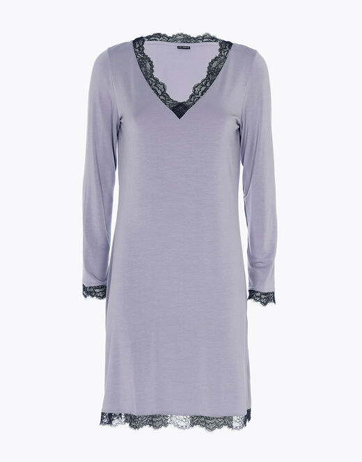 Lovable Camicia da notte in jersey di modal elasticizzato, tornado chiaro Fino Al -60%