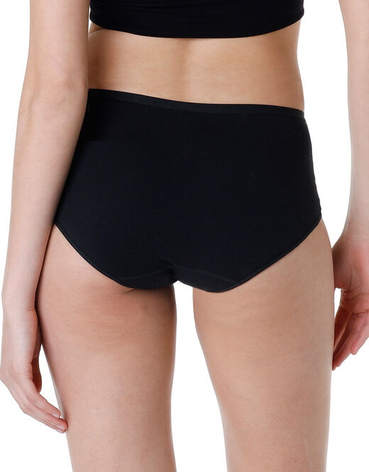 Lovable Slip midi assorbente lavabile in cotone elasticizzato, nero Offerta