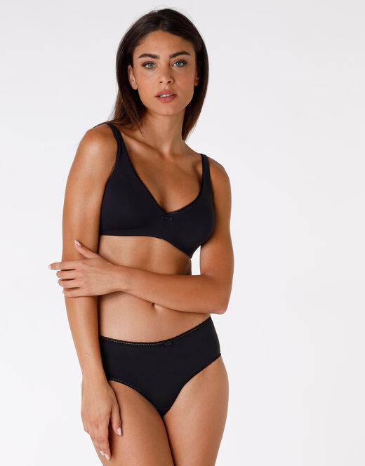 Lovable Reggiseno senza ferretto, My Bio Comfort, in cotone biologico certificato, nero Vendita Calda