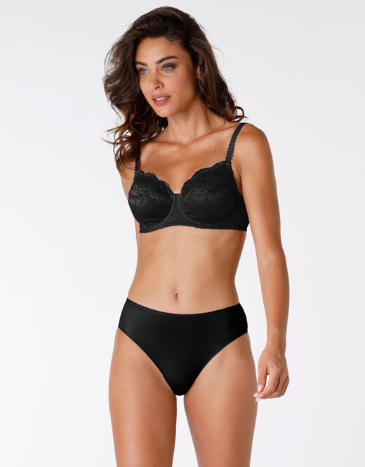 Lovable Reggiseno con ferretto senza imbottitura Exuberance, nero, in pizzo. Alto sostegno Saldi Di Fabbrica