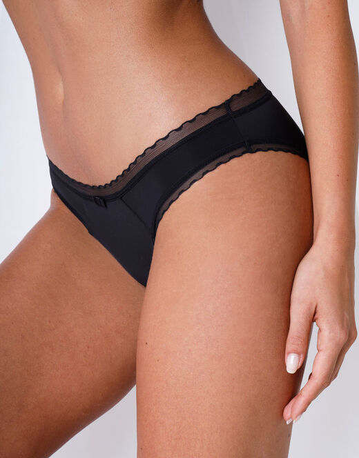 Lovable Slip My Daily Comfort nero in microfibra Fino Al -60%