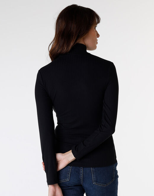 Lovable Maglia donna a maniche lunghe e collo lupetto, nero Affare Del Giorno