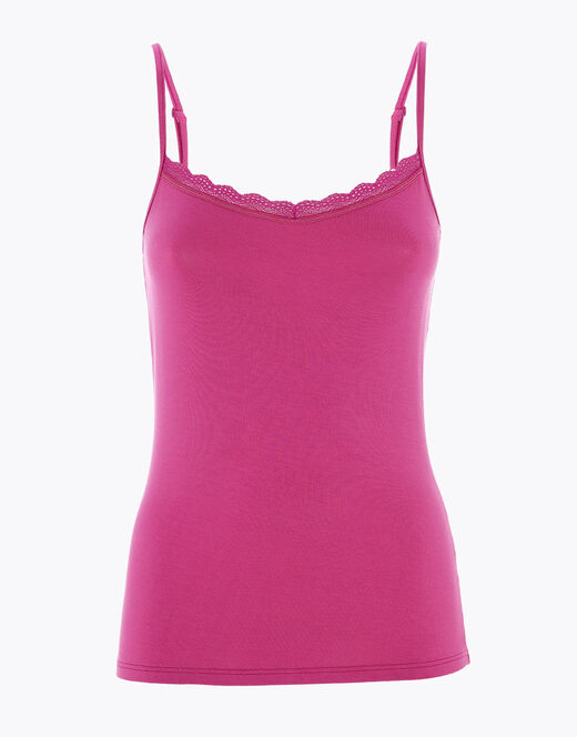 Lovable Top Basic Soul in viscosa e pizzo, rosa sorbetto Convenienza
