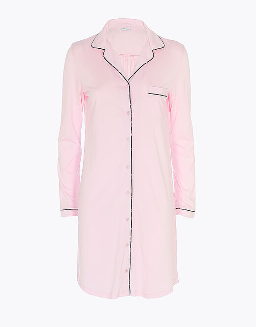 Lovable Camicia da notte in jersey di cotone modal, rosa In Saldo