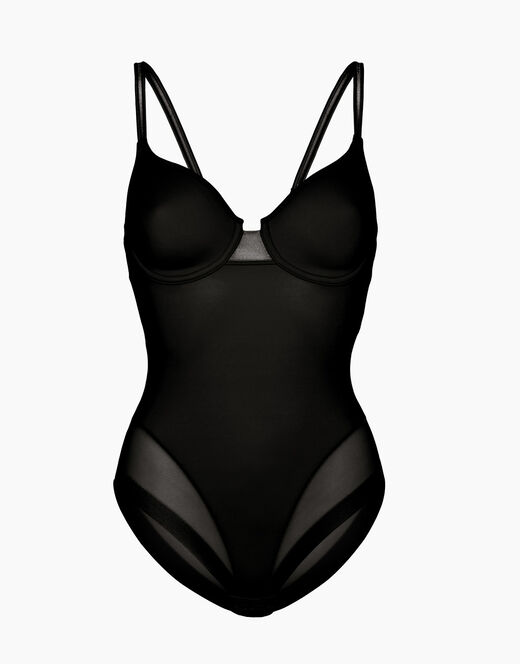 Lovable Body contenitivo con ferretto in microfibra e tulle Millenium Equilibre, nero Offerta