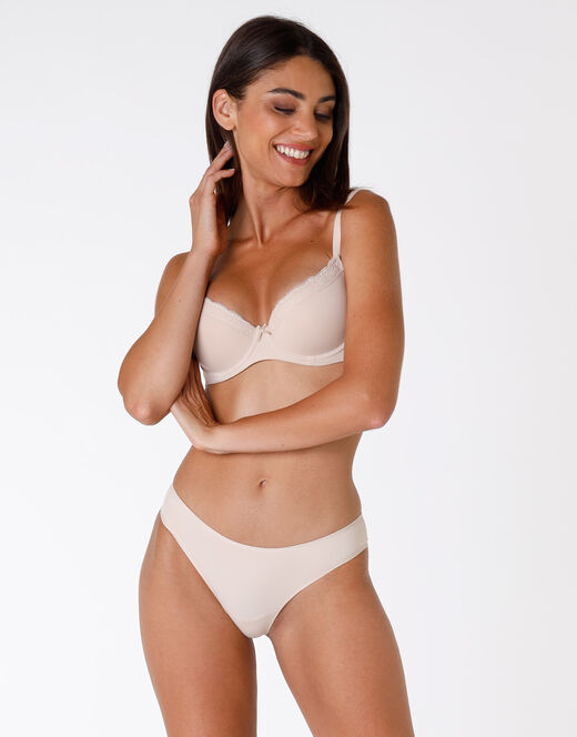 Lovable Reggiseno ferretto balconette leggermente imbottito Sensual Touch skin, in morbida microfibra. Comfort estremo Convenienza