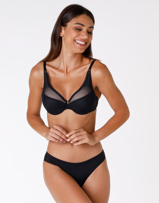 Lovable Reggiseno con ferretto Tonic Lift in pizzo e tulle, nero Novità