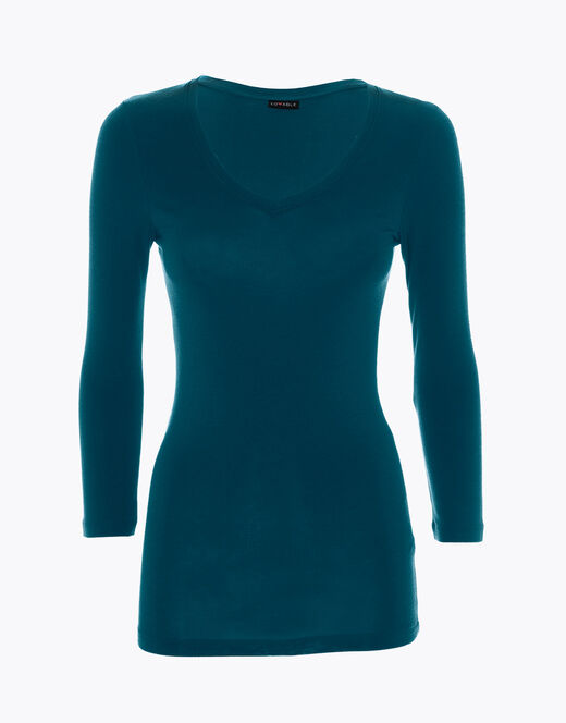 Lovable Maglia con manica a 3/4 effetto thermal Basic Soul, ottanio Presa
