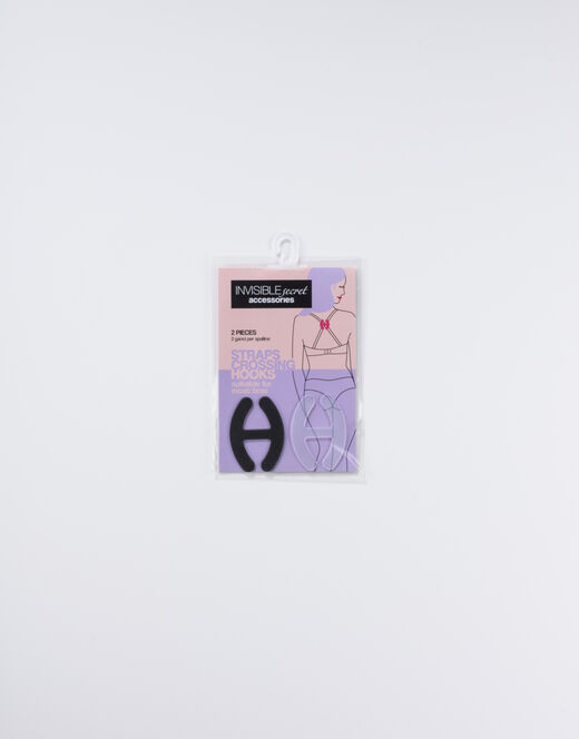 Lovable Ganci per spalline Invisible Secret, confezione x2 nero e trasparente Italy