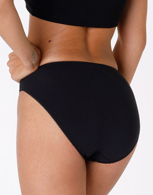 Lovable Slip mini sgambato Lovely charme nero in cotone elasticizzato con pizzo Online