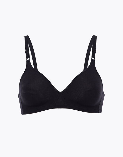 Lovable Reggiseno senza ferretto Cotton Line in cotone, nero In Linea