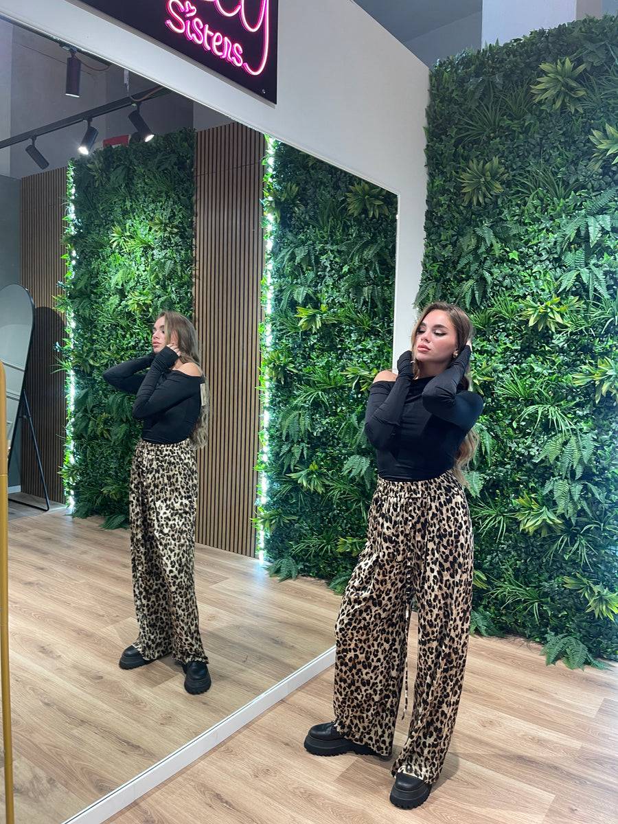 Lovely Sisters Pantalone animalier Sottocosto
