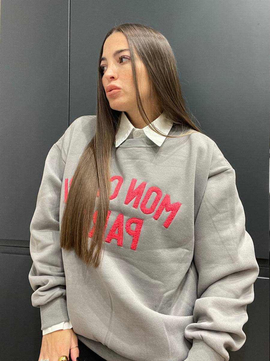 Lovely Sisters Felpa Mon Cheri grigio Economico