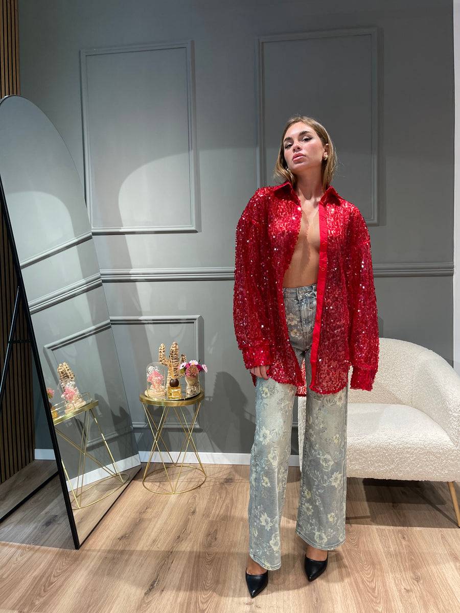 Lovely Sisters Camicia Nives rossa Prezzo Ridotto
