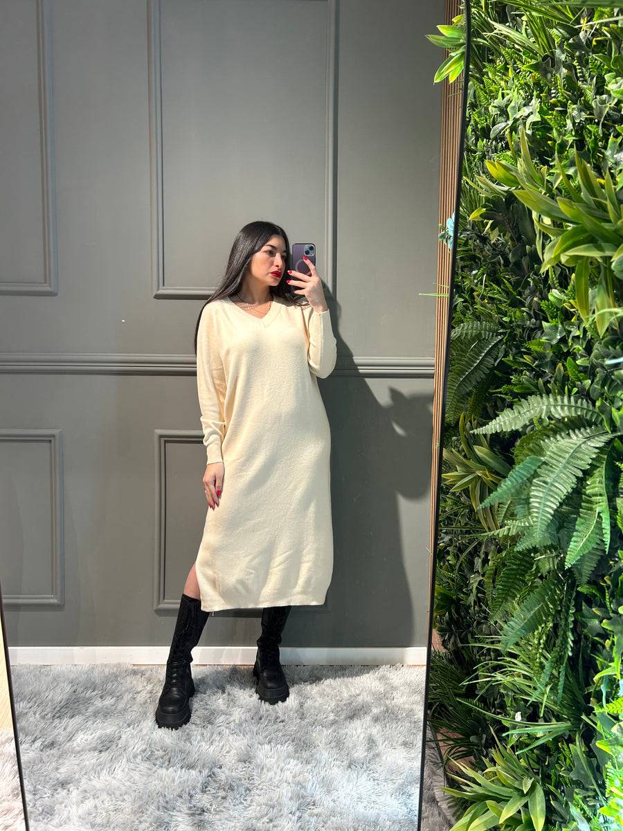 Lovely Sisters Abito di lana scollo a V Promozione