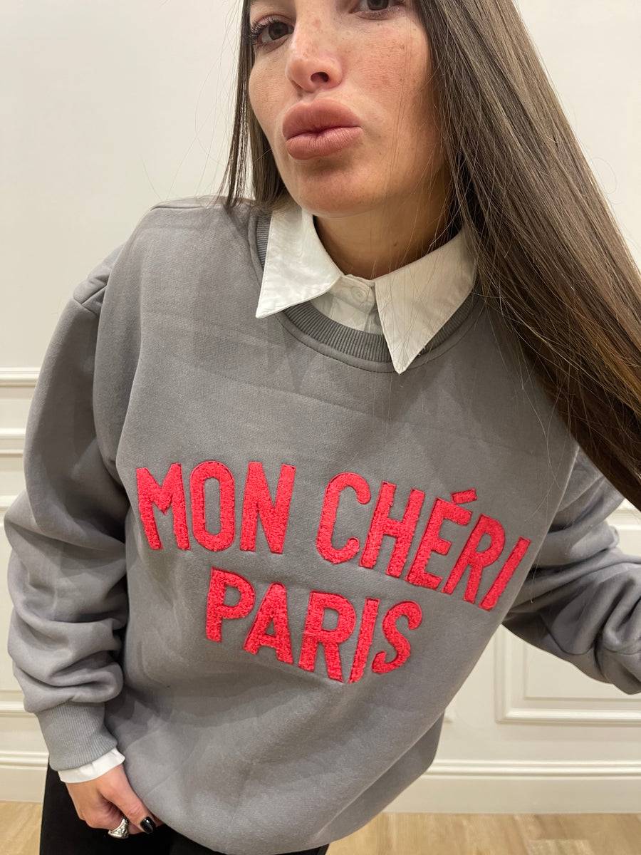 Lovely Sisters Felpa Mon Cheri grigio Offerta
