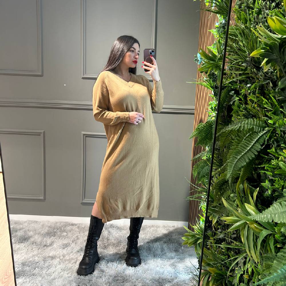 Lovely Sisters Abito di lana scollo a V Shopping Online
