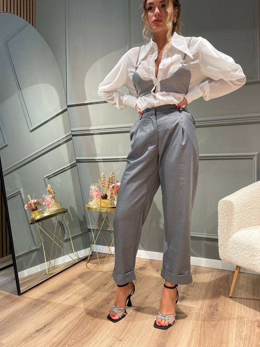 Lovely Sisters Pantalone classico grigio In Saldo