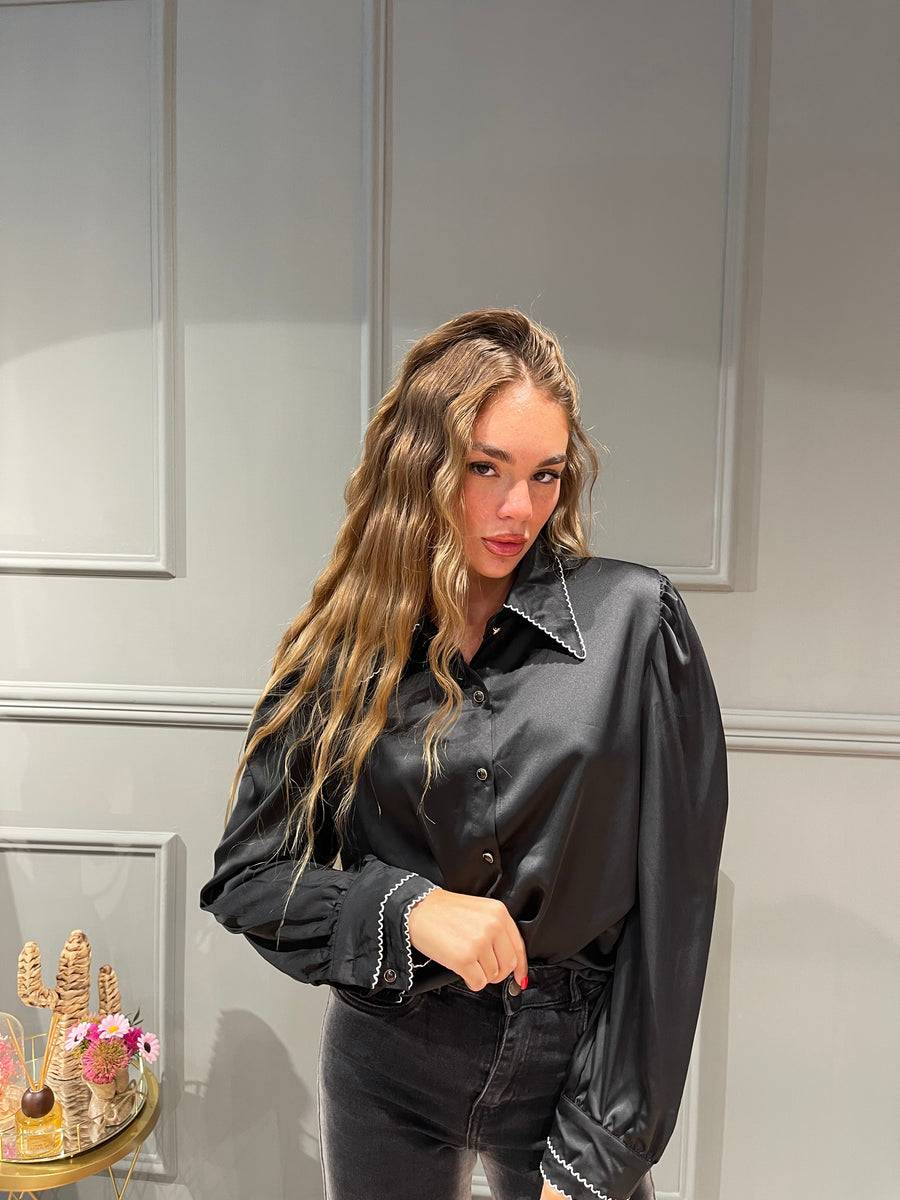 Lovely Sisters Camicia chic nera Italia