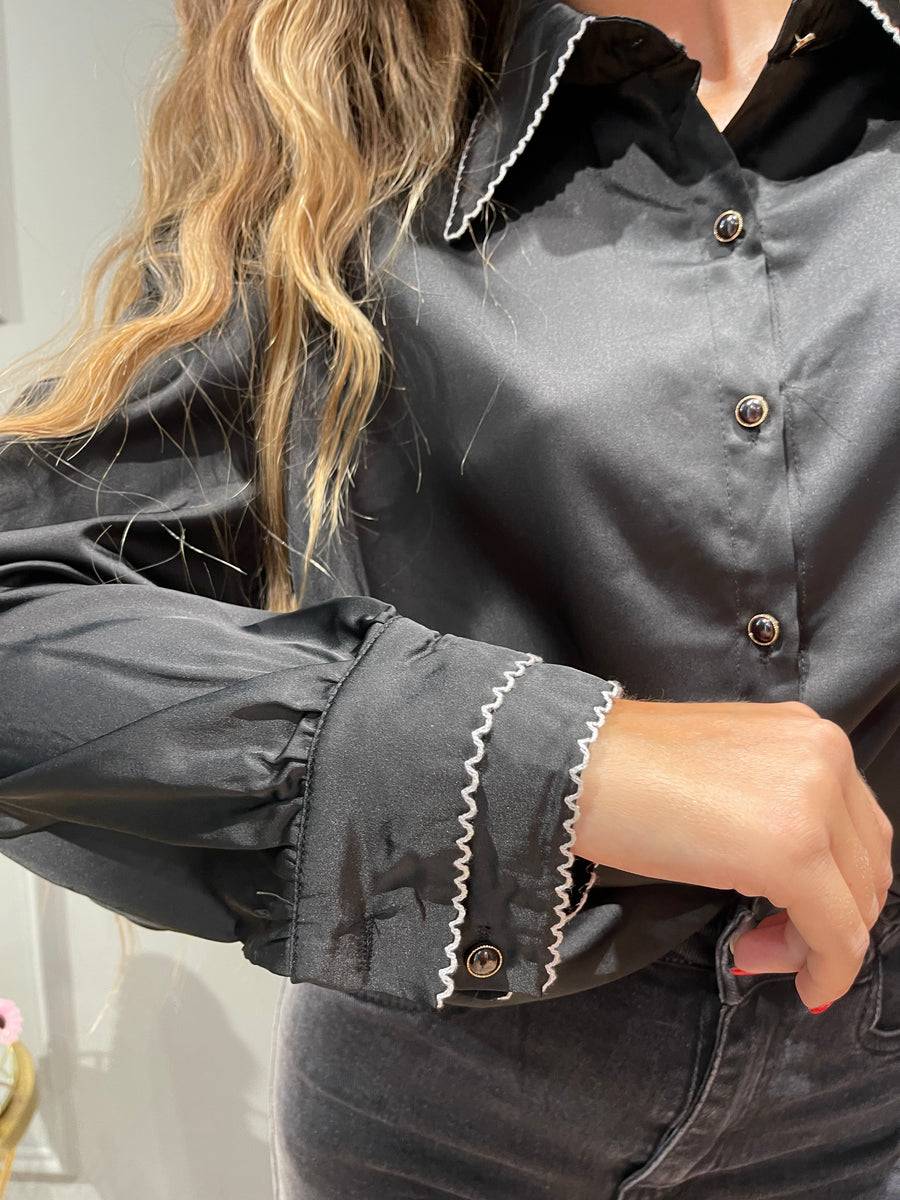 Lovely Sisters Camicia chic nera Italia