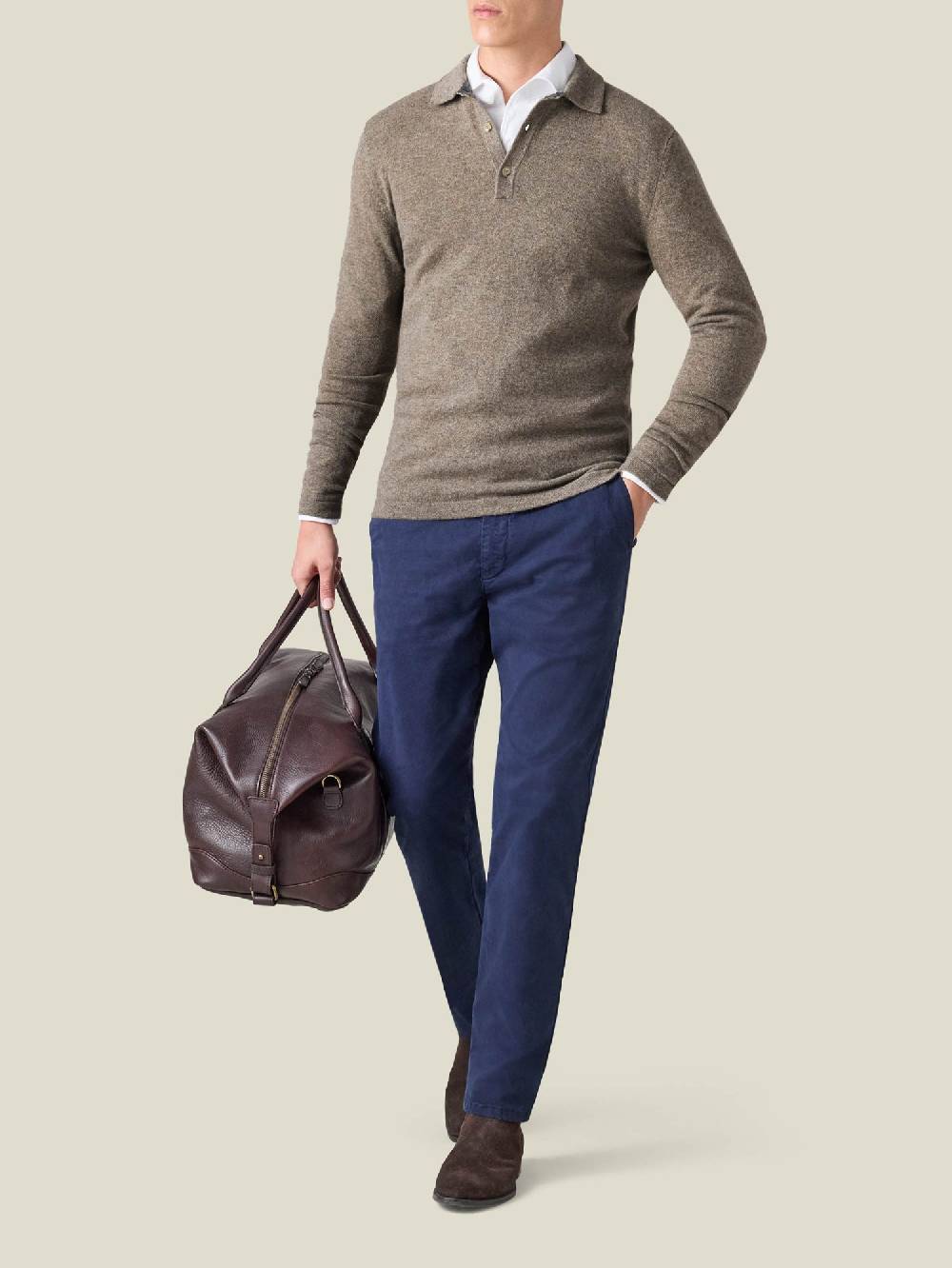 Luca Faloni Polo Sweater2-Ply Cashmere Saldi Di Fabbrica
