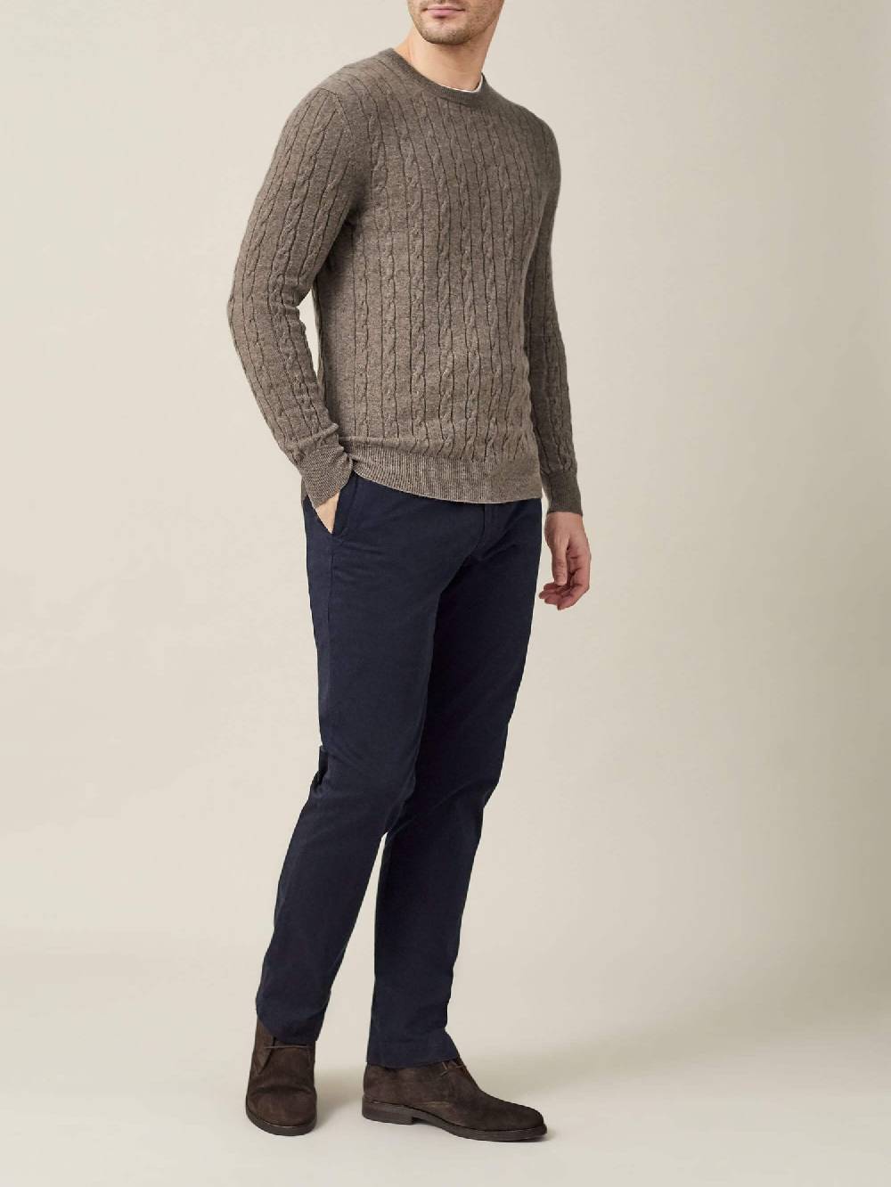 Luca Faloni Maglia a treccecashmere a 2 fili Italy