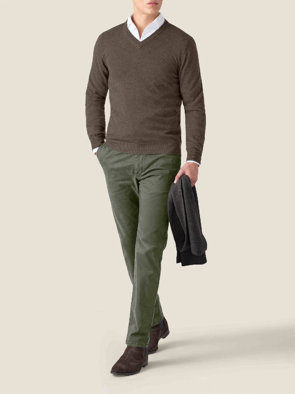 Luca Faloni V Neck2-Ply Cashmere Vendita