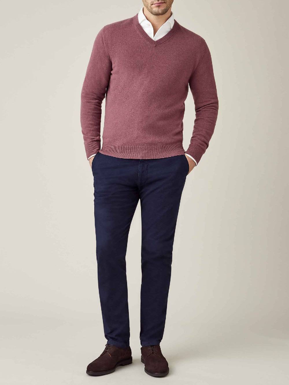 Luca Faloni Scollo a Vcashmere a 2 fili Duty-free