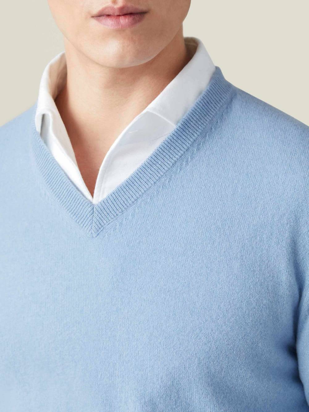 Luca Faloni Scollo a Vcashmere a 2 fili Qualità Garantita