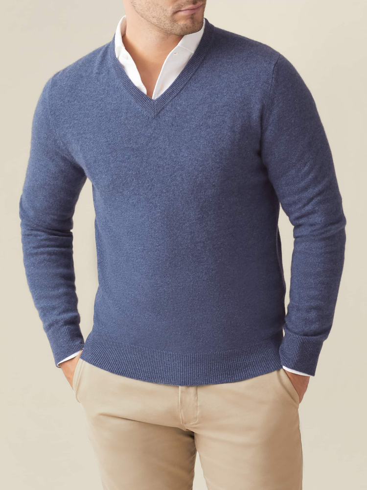Luca Faloni Scollo a Vcashmere a 2 fili Consegna Veloce