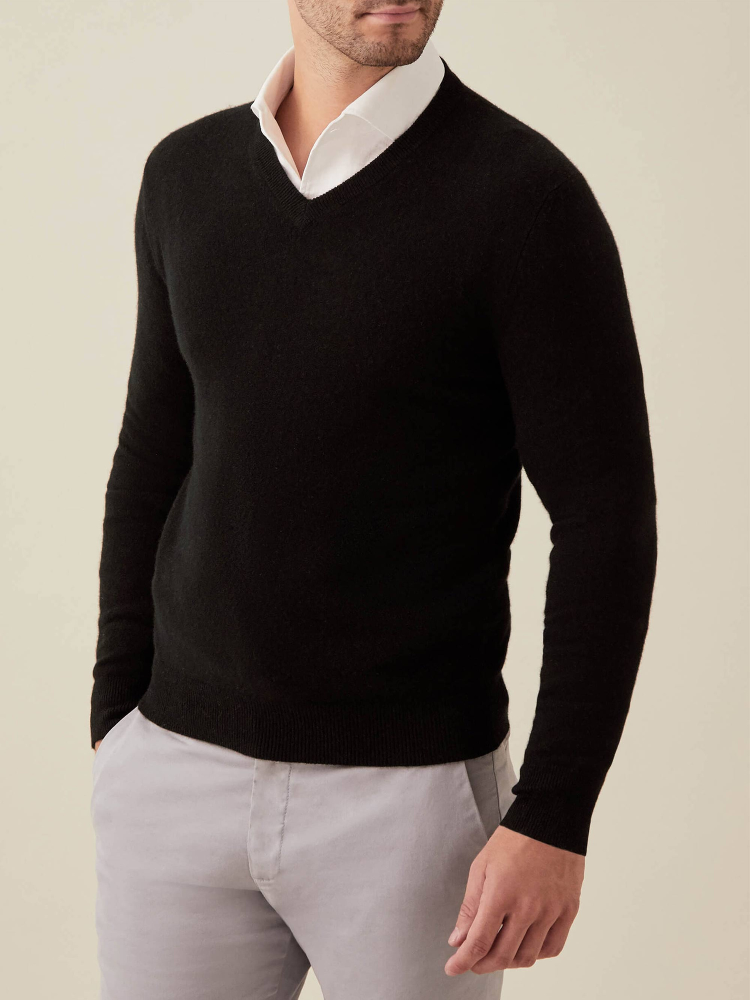 Luca Faloni Scollo a Vcashmere a 2 fili Shopping Online