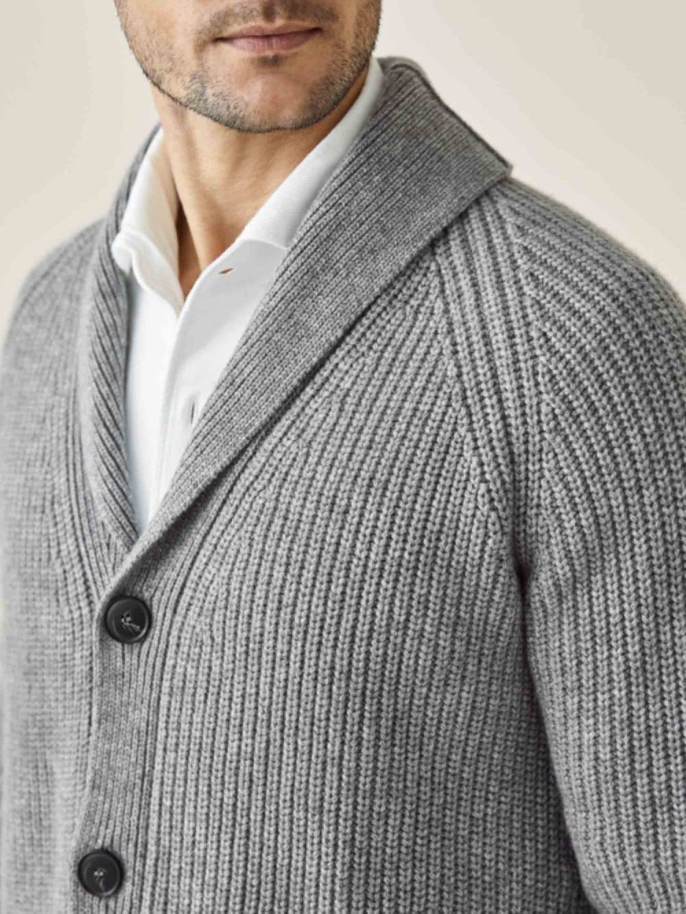 Luca Faloni Cardigan con sciallecashmere a 4 fili Presa