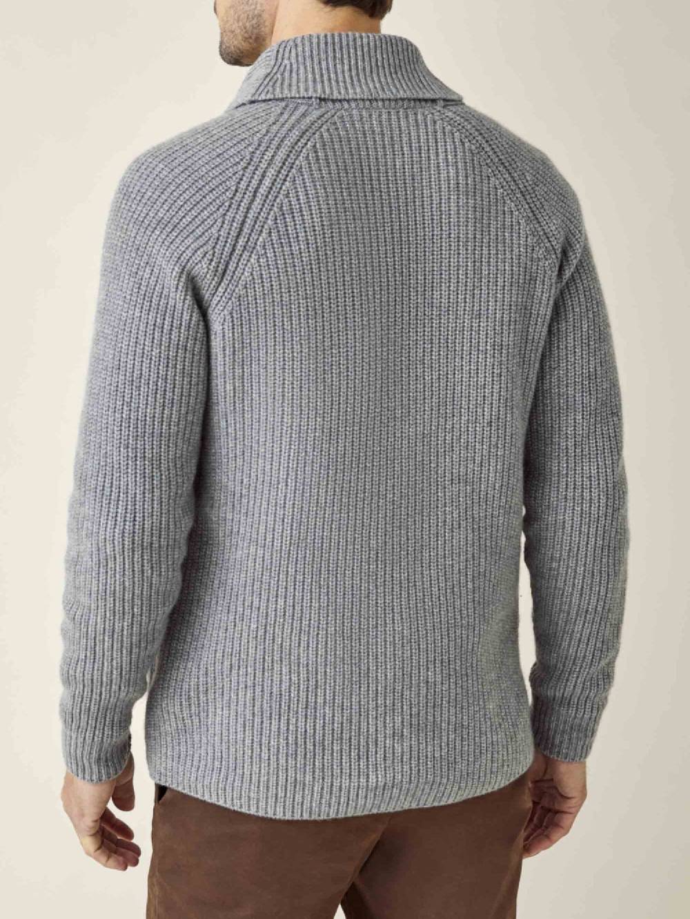 Luca Faloni Cardigan con sciallecashmere a 4 fili Presa