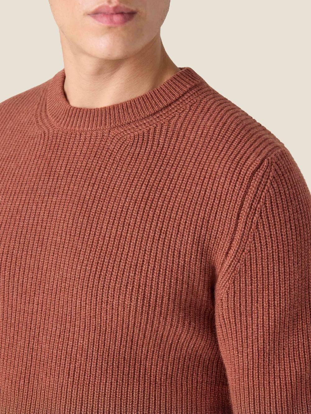 Luca Faloni Crew NeckChunky Knit Cashmere Consegna Veloce