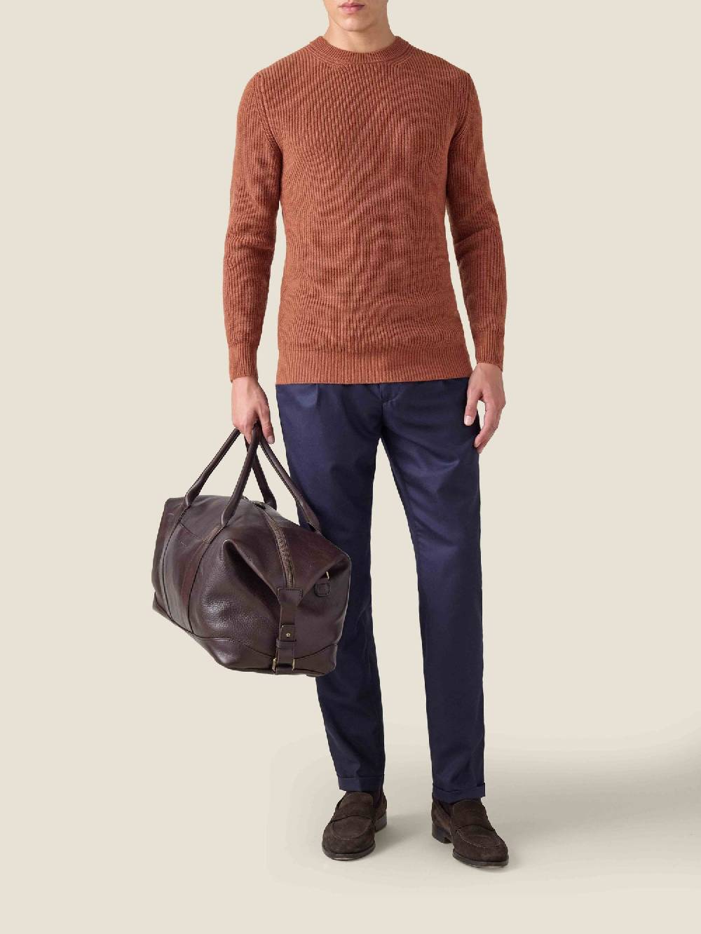 Luca Faloni Crew NeckChunky Knit Cashmere Consegna Veloce
