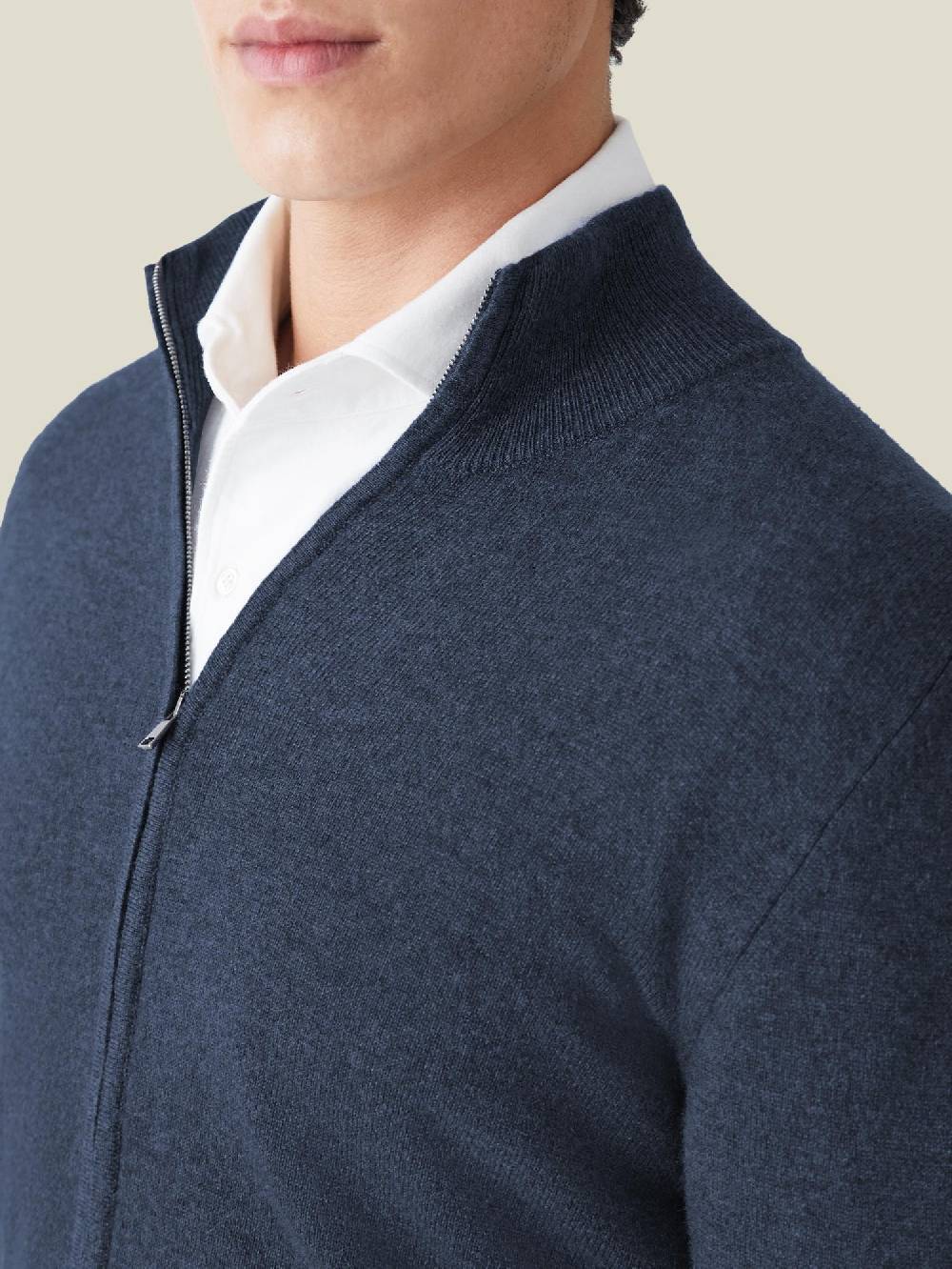 Luca Faloni Zip Cardigancashmere a 2 fili Vendita Calda